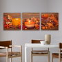 Wallity Conjunto de 3 Pinturas Decorativas en Lienzo Multicolor de 30x30 cm